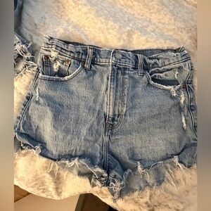Abercrombie Distressed Blue Denim Shorts